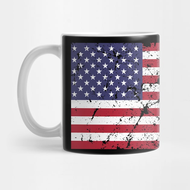 USA Flag distressed and grunge style by FancyTeeDesigns